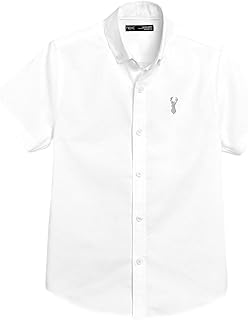 Jungen Logo Oxford-Kurzarmhemd mit hohem Baumwolla